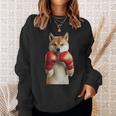 柴犬ボクシング 長袖tシャツ スウェットシャツ 彼女への贈り物