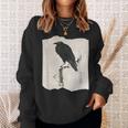 河鍋暁斎のカラス 浮世絵 日本画 日本文化 烏 スウェットシャツ 彼女への贈り物