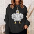 漫画の筋肉アヒル スウェットシャツ 彼女への贈り物