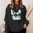 犬のサングラス喫煙420クールな雑草大麻マリファナ スウェットシャツ 彼女への贈り物