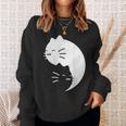 猫 陰陽 反対 調和 エネルギー 子猫 スウェットシャツ 彼女への贈り物