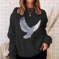 白いハト 白いキジバト 甘いハト スウェットシャツ 彼女への贈り物