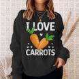 私はニンジンが大好き スウェットシャツ 彼女への贈り物