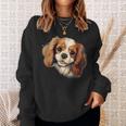 素敵で面白い覗き見犬 キャバリアキングチャールズスパニエル スウェットシャツ 彼女への贈り物