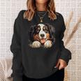 素敵で面白い覗き見犬 バーニーズマウンテンドッグ スウェットシャツ 彼女への贈り物