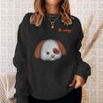 絵文字しかめっ面の怒った犬の顔 スウェットシャツ 彼女への贈り物