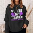 線維筋痛症啓発 パープルリボン We Fightonly Together スウェットシャツ 彼女への贈り物