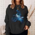 美的シルエット星宇宙スタントアートギャラクシーモトクロス スウェットシャツ 彼女への贈り物
