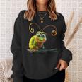 芋虫 面白い芋虫甘い緑の芋虫 スウェットシャツ 彼女への贈り物