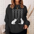 視力検査 猫の視力検査 おもしろ ネコ ねこ動物 シルエット モノトーン 白黒 黒猫 猫好き 猫の飼い主 スウェットシャツ 彼女への贈り物