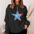 赤白と青 タイダイ 星 スウェットシャツ 彼女への贈り物