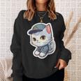 郵便配達員、Dps 配達員の猫を削除 スウェットシャツ 彼女への贈り物