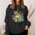 野生の花 ボタニカル 花 自然 ヴィンテージ フローラル グラフィック スウェットシャツ 彼女への贈り物