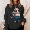 陽気なチャンキーラブラドールレトリバーtシャツ 太った犬愛好家向け スウェットシャツ 彼女への贈り物