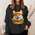 面白いtシャツ コーギー 犬 ハンバーガー メンズ 犬好き グッズ かわいい おもしろ 面白い 服 ネタ スウェットシャツ 彼女への贈り物