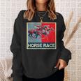 面白いtシャツ 馬tシャツ 競馬 馬 レース 乗馬 ジョッキー メンズ おもしろ 面白い グッズ ネタ 男性用 レトロ スウェットシャツ 彼女への贈り物