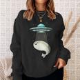 面白いサカバンバスピス フィッシュミーム Ufo アブダクション スウェットシャツ 彼女への贈り物