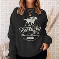 面白いダービーデー、ケンタッキースタイルの競馬 スウェットシャツ 彼女への贈り物