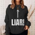 面白い嘘つき嘘つき嘘つき嘘つき詐欺師 スウェットシャツ 彼女への贈り物