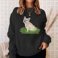 面白い手描きの犬-フレンチブルドッグ愛好家の贈り物 French Bulldogs Lovers スウェットシャツ 彼女への贈り物