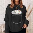 面白い猫 ポケット かわいい カワイイ キティ ラブ キャット ポケット付き スウェットシャツ 彼女への贈り物