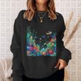 鮮やかなサンゴ礁海洋生物のシーン スウェットシャツ 彼女への贈り物