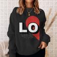 ２人で着るとハートが出来る Loveの文字になる 「Lo」カップル 恋人 スウェットシャツ 彼女への贈り物