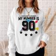 Age Is Just Number スポーツ 90歳 面白い 90歳の誕生日 スウェットシャツ 彼女への贈り物