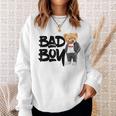 Angry Bad Boystyle、クールなテディベア、バッドボーイグラフィックデザイン。 スウェットシャツ 彼女への贈り物