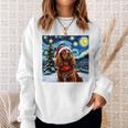 Cockerpanieltarry Night Christmasan Gogh Doganta Hat 長袖tシャツ スウェットシャツ 彼女への贈り物