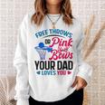 Dad Loves You Free Throw Or Pink Bows 性別発表 スウェットシャツ 彼女への贈り物