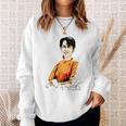 Daw Aunganuu Kyi-Signature 長袖tシャツ スウェットシャツ 彼女への贈り物