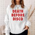 Death Before Disco Inspired メンズ レディース 80年代レトロ スウェットシャツ 彼女への贈り物