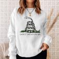 Don't' Tread On Me シャツ メンズ ガズデンフラッグ ブラック スネーク スウェットシャツ 彼女への贈り物