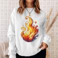 Fire Element Flameのグラフィックアート。あらゆる年齢の方に。 スウェットシャツ 彼女への贈り物