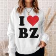 I Heart Bz イニシャル I Love BZ 姓 B Z スウェットシャツ 彼女への贈り物