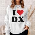 I Heart Dx Initials I Love DX First And Last Name D X スウェットシャツ 彼女への贈り物