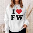 I Heart Fw Initials I Love FW First And Last Name F W スウェットシャツ 彼女への贈り物