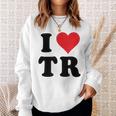 I Heart Tr Initials I Love TR First And Last NameR スウェットシャツ 彼女への贈り物