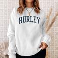 Hurley Ms ビンテージ アスレチック スポーツ Jsn2 ネイビープリント スウェットシャツ 彼女への贈り物