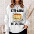 Keep Calm Eat Castella ヴィンテージ グランジ カステラ ケーキ好き スウェットシャツ 彼女への贈り物