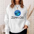 Linux Zorin Os タグラインとロゴ入り オープンソースos スウェットシャツ 彼女への贈り物