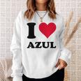 I Love Azul スウェットシャツ 彼女への贈り物