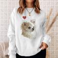 I Love Japan And Chihuahua 長髪 ちわわ ロングヘアママ 長袖tシャツ スウェットシャツ 彼女への贈り物