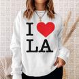 I Love La Top I Heart Los Angeles バケーションギフト スウェットシャツ 彼女への贈り物