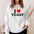 I Love Yeast 面白くてかわいい栄養パン屋フードヌーチファン スウェットシャツ 彼女への贈り物