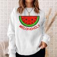 Meloncholy 面白い スイカ しゃれ フルーツ好き。 スウェットシャツ 彼女への贈り物