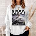 Nasaアポロ11号の月面宇宙飛行士の有名なワームロゴ スウェットシャツ 彼女への贈り物