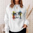 Ojo Dibujo Arte Gráfico Chica Retrato Ojos Camisa de entrenamiento Regalos para ella