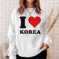 Red Heart I Love Korea スウェットシャツ 彼女への贈り物